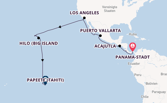 Polynesien ab Panama-Stadt, Panama auf der Seven Seas Splendor