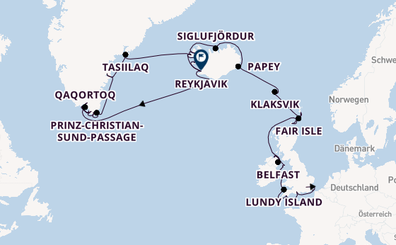Arktis ab Greenwich (London), England auf der Seabourn Venture