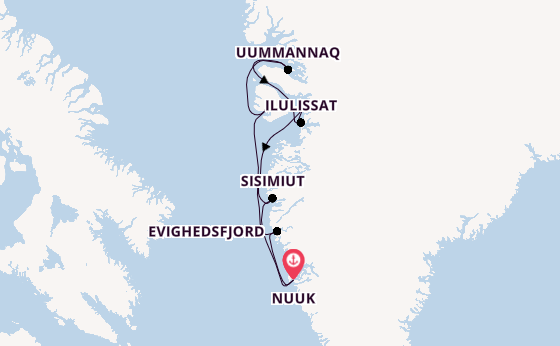 Arctica vanaf Nuuk, Groenland met de Silver Wind