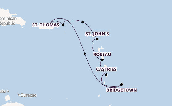 Caribbean vanaf San Juan, Puerto Rico met de Celebrity Constellation