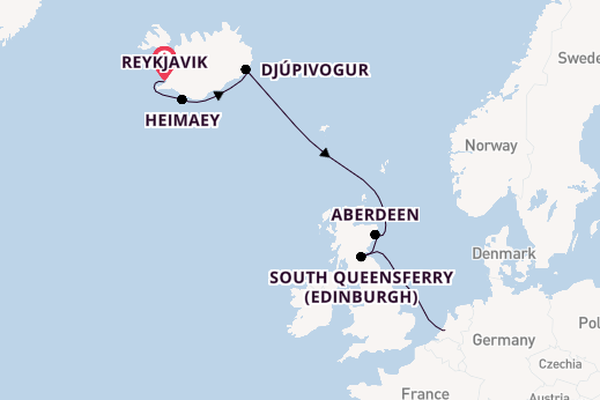 Arctic from Reykjavik, Iceland with the Rotterdam