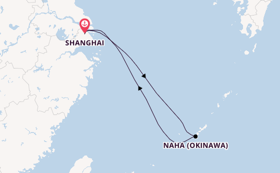 China vanaf Shanghai, China met de MSC Bellissima