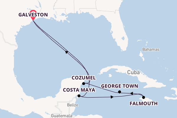 Western Caribbean from Galveston, Texas, USA with the Mariner of the Seas