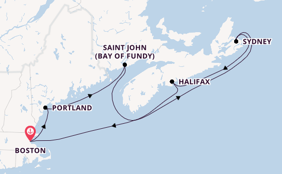 Nieuw-Engeland vanaf Boston, Verenigde Staten met de Norwegian Breakaway