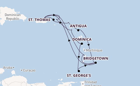 Caribbean from San Juan, Puerto Rico with the Emerald Princess