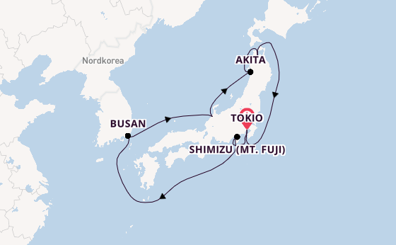Japan ab Tokio, Japan auf der Explora III