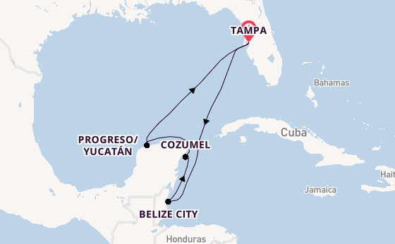 Westelijke Caraïben vanaf Tampa, Verenigde Staten met de Carnival Spirit