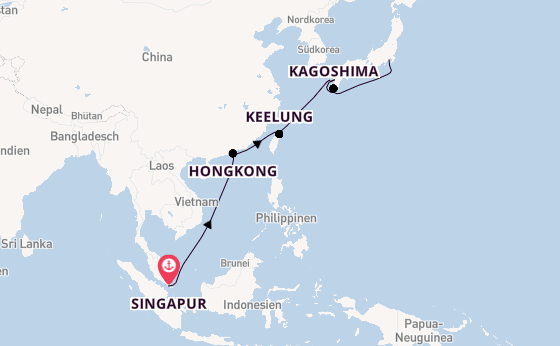 Ostasien ab Singapur, Singapur auf der Navigator of the Seas 