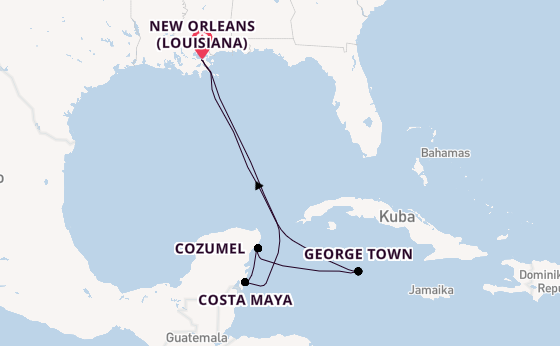 Westliche Karibik ab New Orleans (Louisiana), USA auf der Mariner of the Seas