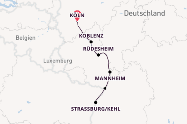 Eindrucksvolle Kreuzfahrt über Mannheim ab Köln