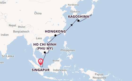 Ostasien ab Singapur, Singapur auf der Celebrity Millennium