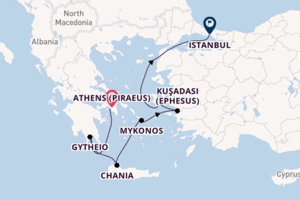 Cruising from Athens (Piraeus) via Gytheio