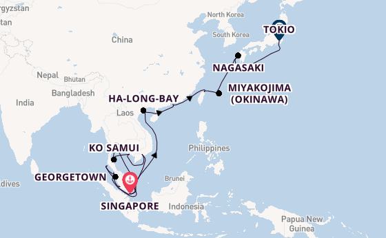 Zuidoost-Azië vanaf Nederland met de Sapphire Princess
