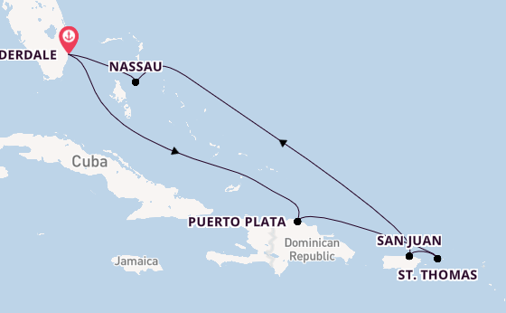 Caribbean vanaf Fort Lauderdale, Verenigde Staten met de Celebrity Beyond
