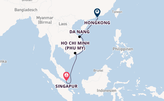 Südostasien ab Singapur, Singapur auf der Explora III