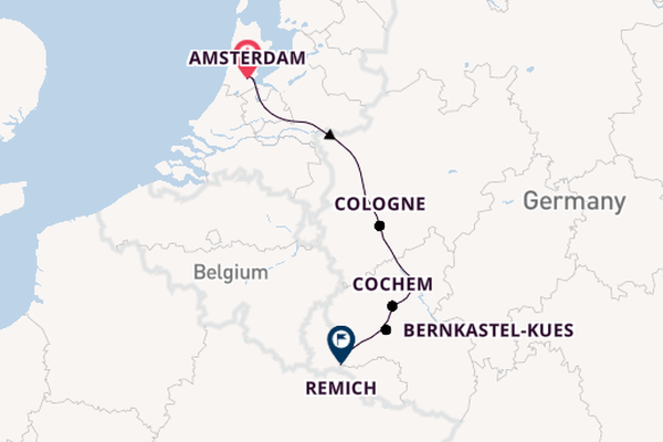 Moselle River, Europe from Amsterdam, Netherlands with the Avalon Imagery II