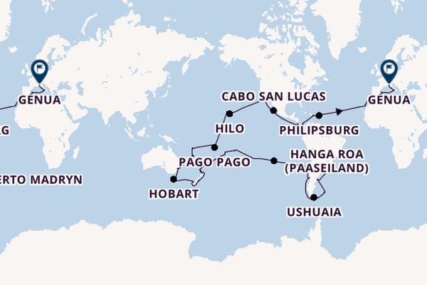 Wereldreizen vanaf Buenos Aires, Argentinië met de MSC Magnifica