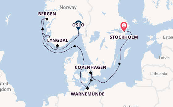 Norway from Stockholm, Sweden with the MSC Magnifica