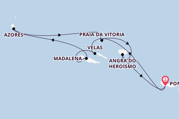 Portugal ab Ponta Delgada (Azoren), Portugal auf der L'Austral