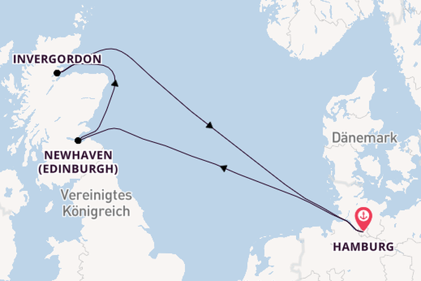 Schottland ab Hamburg auf AIDAsol
