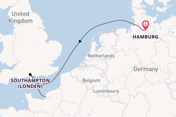 Engeland vanaf Hamburg, Duitsland met de MSC Virtuosa