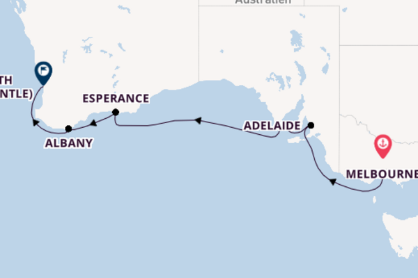 Australien ab Melbourne, Australien auf der Silver Nova