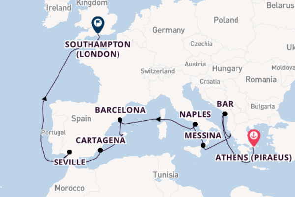 Magnificent journey from Athens (Piraeus) with Princess Cruises
