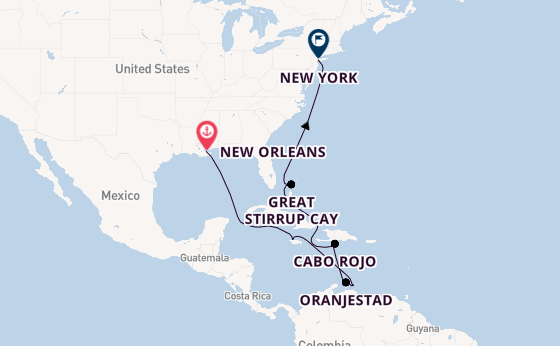 Caribbean vanaf New Orleans, Verenigde Staten met de Norwegian Getaway