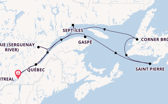 Kanada ab Montreal, Kanada auf der Le Commandant Charcot