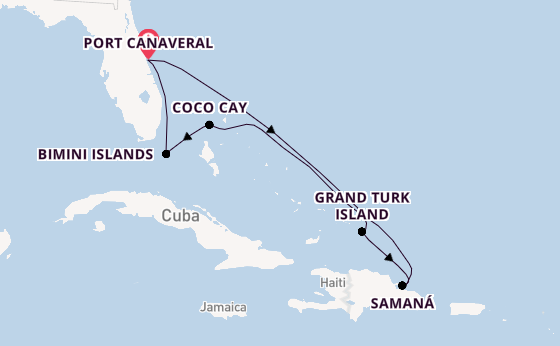 Caribbean from Port Canaveral, Florida, USA with the Celebrity Apex