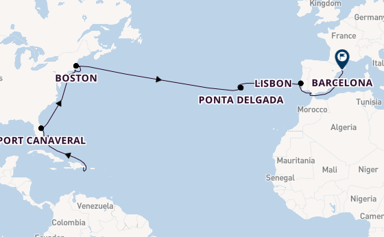 Transatlantic from La Romana, Dominican Republic with the Costa Fascinosa