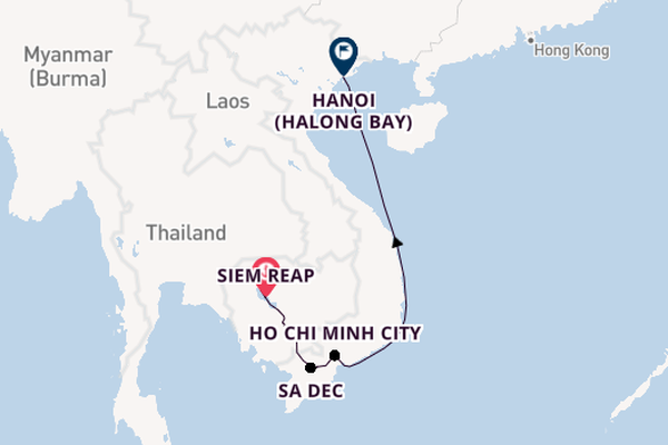 South East Asia from Siem Reap, Cambodia with the RV Indochine II