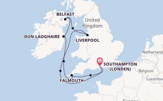 Verenigd Koninkrijk vanaf Southampton (Londen), Engeland met de Majestic Princess