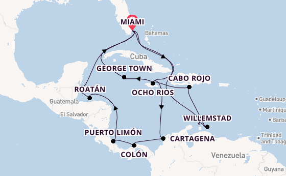 Caribbean vanaf Miami, Verenigde Staten met de MSC Poesia