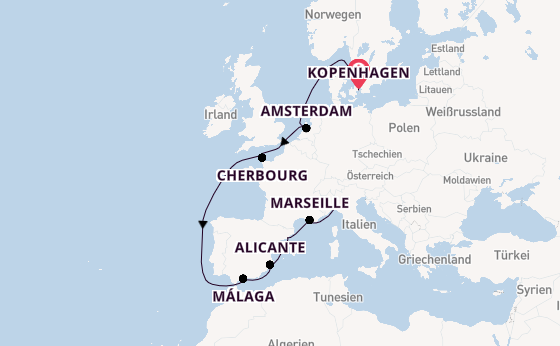 Westliches Mittelmeer ab Kopenhagen, Dänemark auf der MSC Euribia