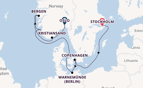 Norway from Stockholm, Sweden with the MSC Magnifica