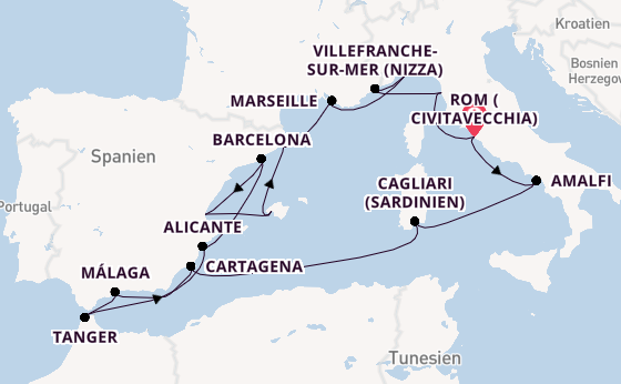 Westliches Mittelmeer ab Deutschland auf der EXPLORA II