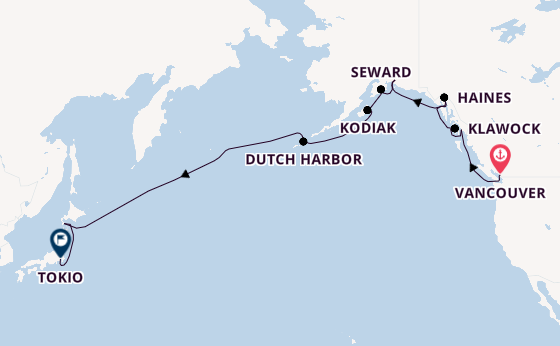 Transpazifik ab Vancouver, Kanada auf der Azamara Pursuit