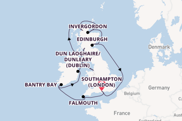 United Kingdom from Southampton (London), England, United Kingdom with the Seven Seas Grandeur