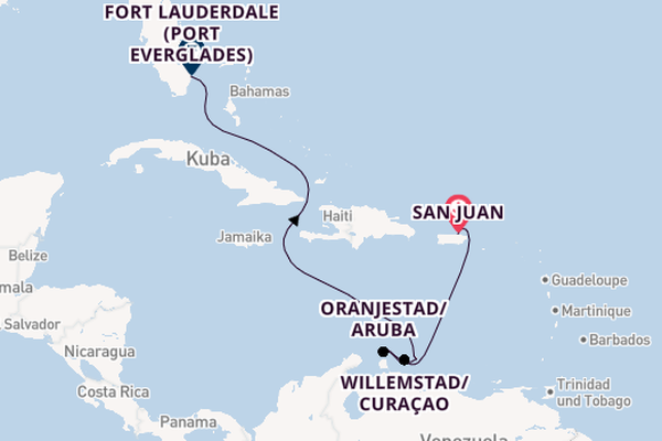 Karibik ab San Juan, Puerto Rico auf der Emerald Princess