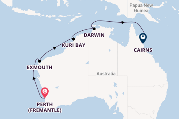 Pacific Explorer 11  Perth (Fremantle)-Cairns