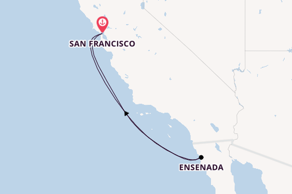 USA West Coast from San Francisco, USA with the Carnival Legend