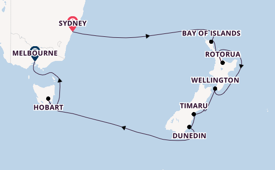 Australia and New Zealand from Sydney, Australia with the Seven Seas Splendor