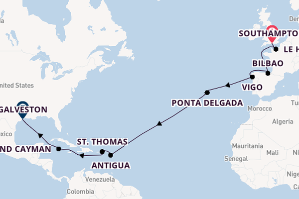 Transatlantic from Southampton, England with the Regal Princess