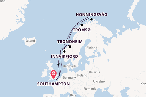 Norway from Southampton, England with the Queen Anne