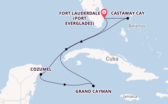 Caribbean from Fort Lauderdale (Port Everglades), Florida with the Disney Destiny