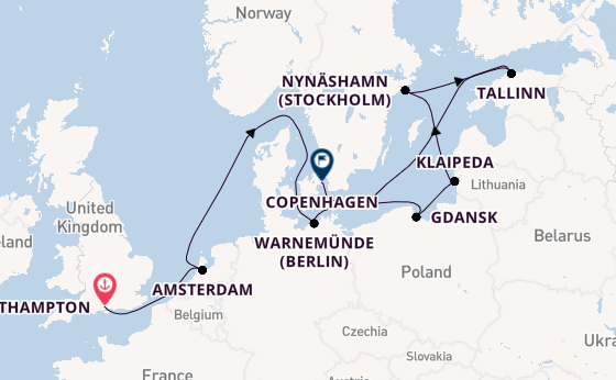 England from Southampton, England with the Norwegian Getaway