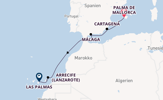 Westliches Mittelmeer ab Palma de Mallorca, Spanien auf AIDAcosma