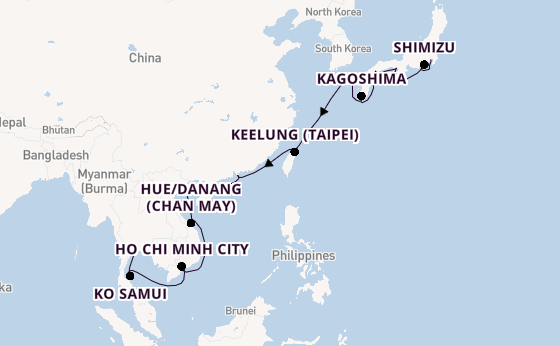 East Asia from Tokyo, Japan with the Viking Orion
