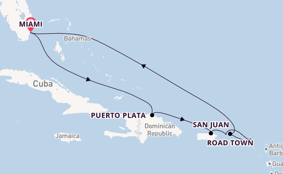 Caribbean from Miami, Florida with the Seven Seas Prestige